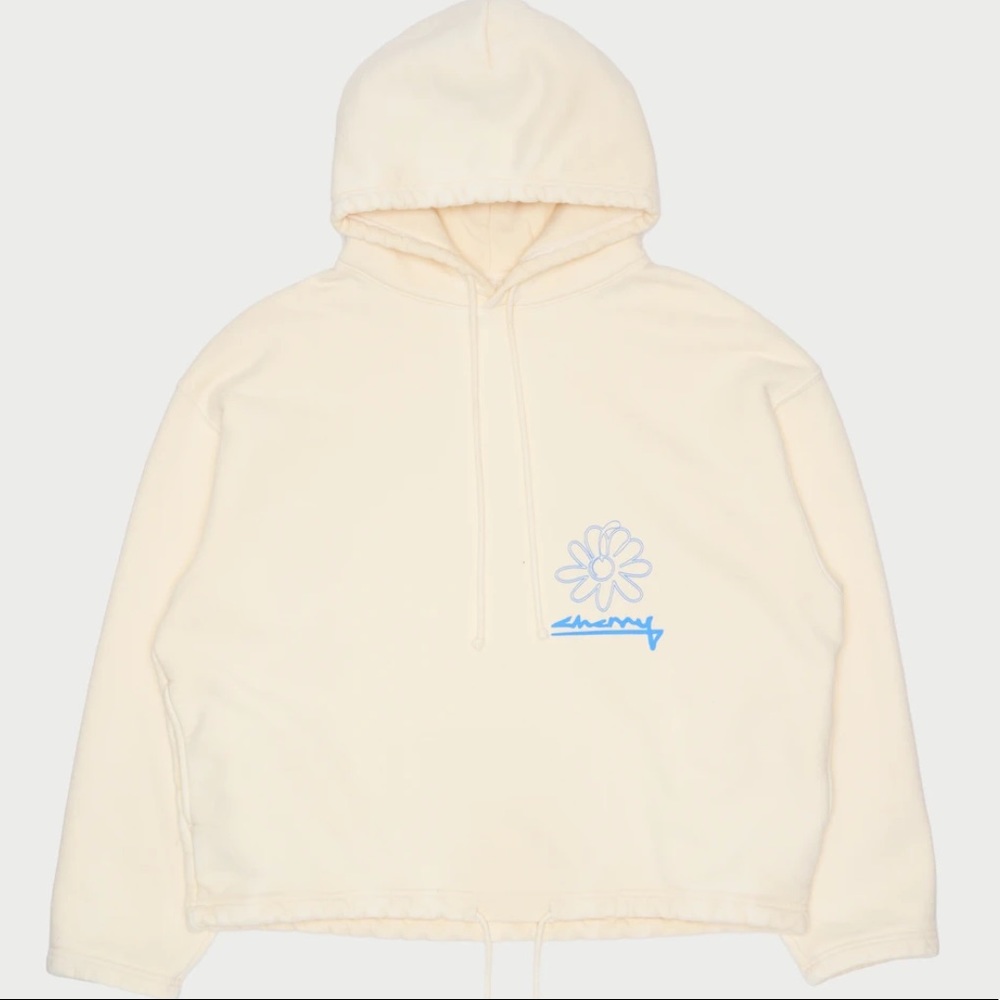CHERRY LA Sun Faded Flower Poncho Hoodie